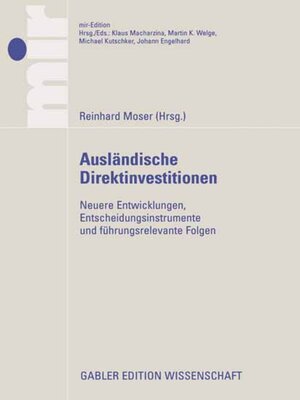 cover image of Ausländische Direktinvestitionen